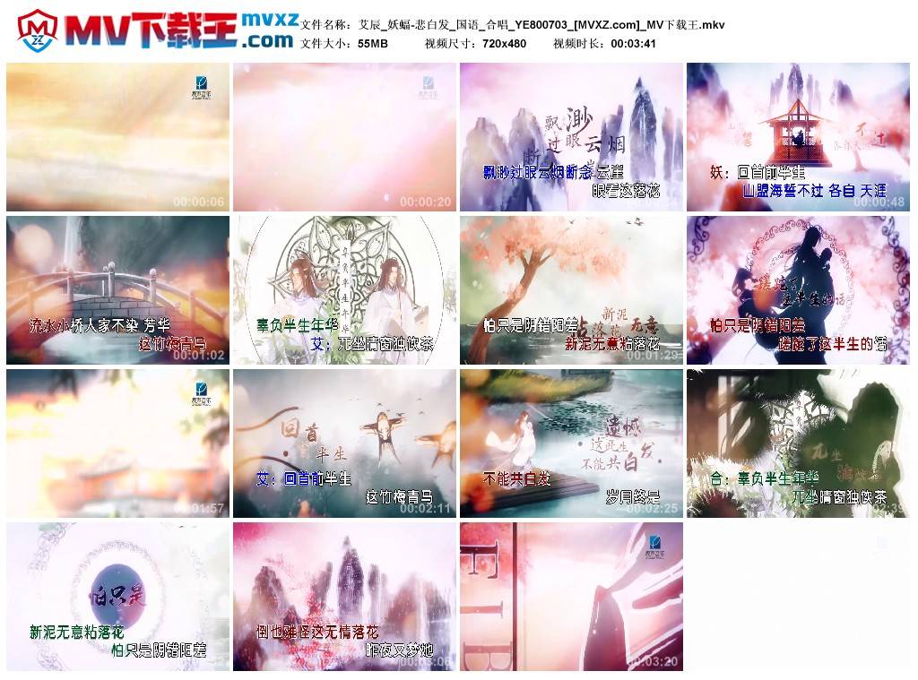 艾辰_妖蝠-悲白发_国语_合唱_YE800703